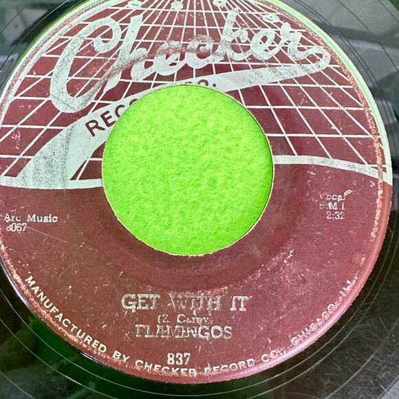 Flamingos - Get‎ With It  A Kiss From Your Lips - Doo Wop - 45rpm Checker Record - Picture 5 of 8